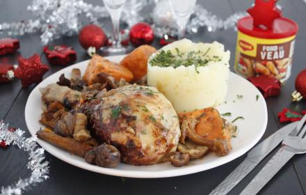 Dinde aux épices et légumes confits