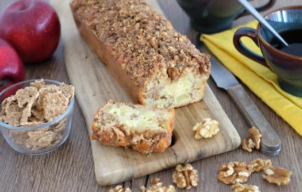 Cake pomme noix