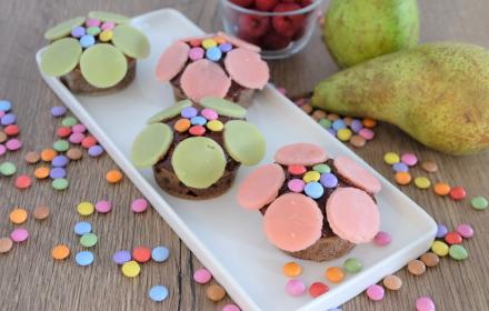 Gateaux fondants fleurs Smarties