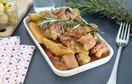Sauté de porc aux olives
