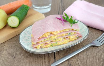 Mille-feuilles de légumes et chèvre