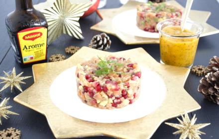 Tartare saumon grenade avocats Arome