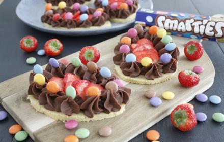 Oeufs moelleux fraises Smarties
