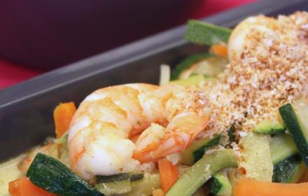 Crevettes au lait de coco et épices