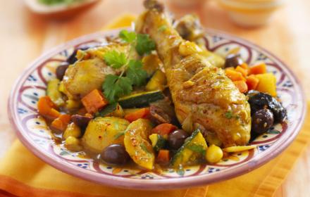 Tajine de poulet au citron confit