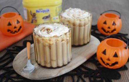 Boisson Nesquik d'halloween chantilly au potiron