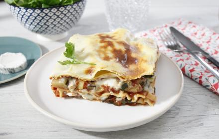 Lasagnes chèvre courgettes