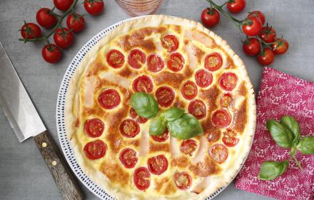quiche aux tomates et au jambon