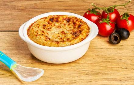 Recette gratin à la tomate aux olives pour bébé