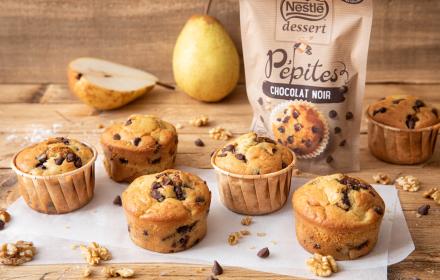 Muffins poires pépites de chocolat