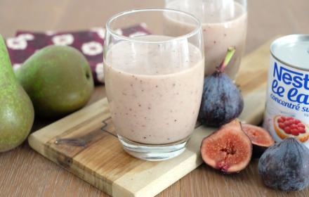 Smoothie poire figue au lait concentré