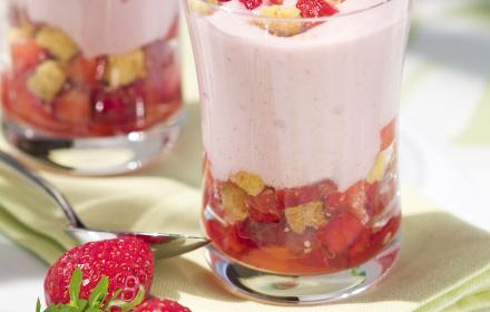 Mousse d'été facon tarte aux fraises