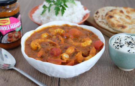 Crevettes tikka masala