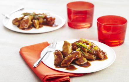 Escalopes de poulet nappees