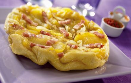 Tatin pommes oignons et des de lardons