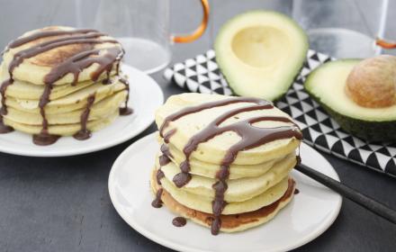 Pancake avocat sauce choco