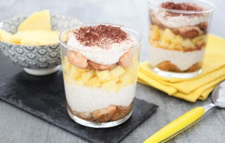 Tiramisu coco ananas café