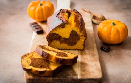 Marbré potimarron et chocolat bio