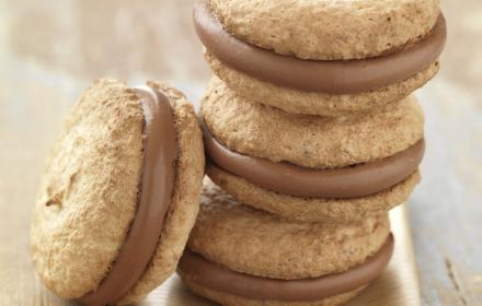 Fins macarons ganache choco caramel