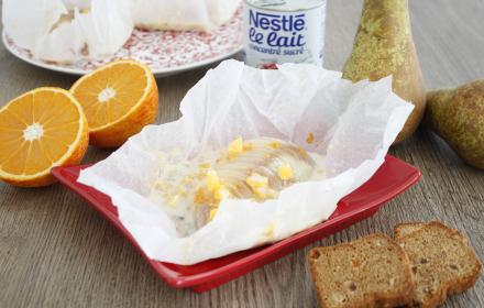 Poires à l'orange sauce pain d'épices