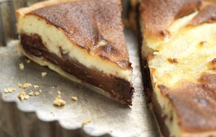 Tarte aux poires et au chocolat croquant
