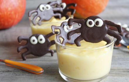 Panacotta à l'orange d'halloween