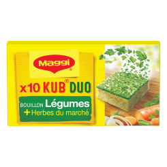 MAGGI Bouillon KUB DUO Légumes + Herbes du marché 105g